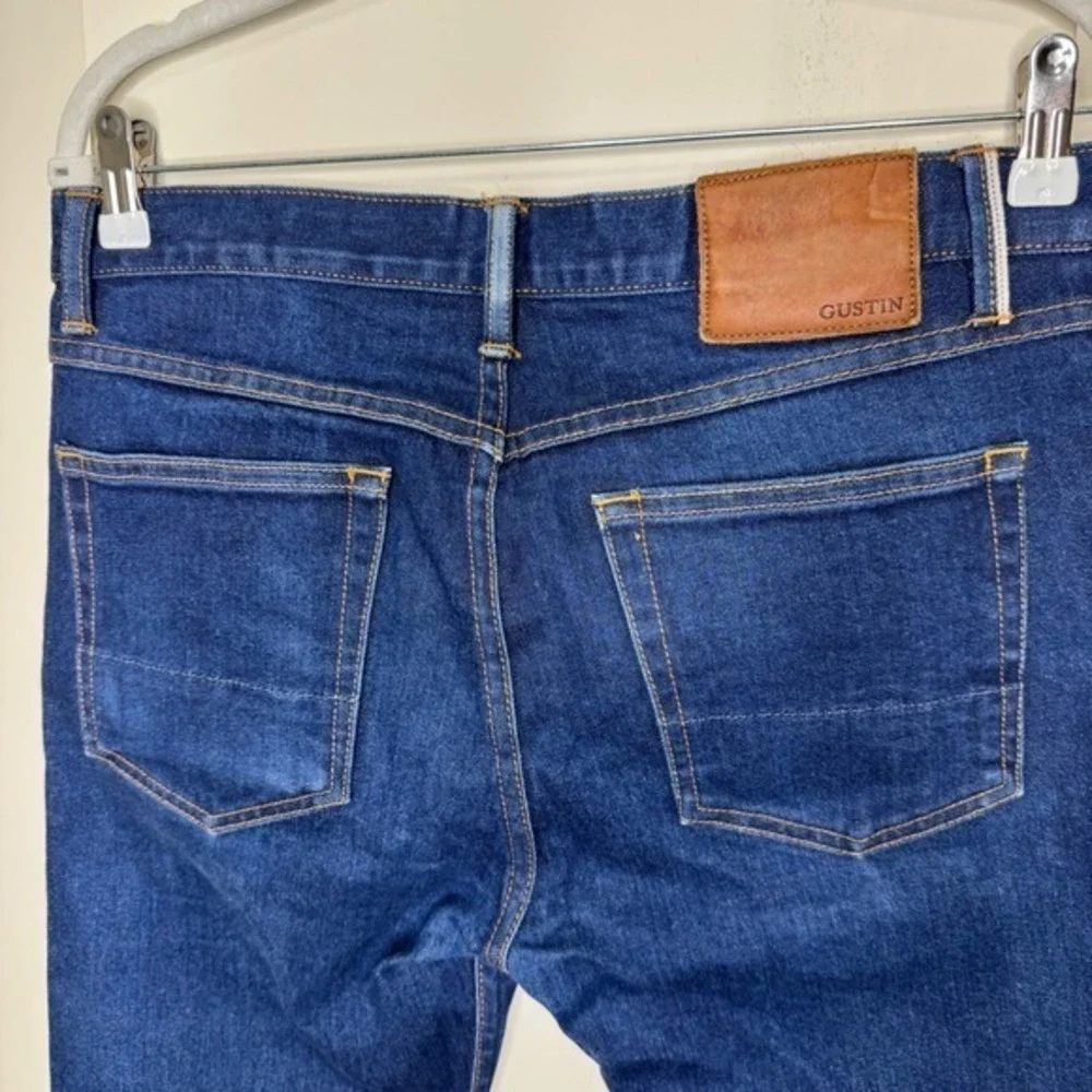 Gustin Selvedge‎ Straight Jeans Mens 33 Blue